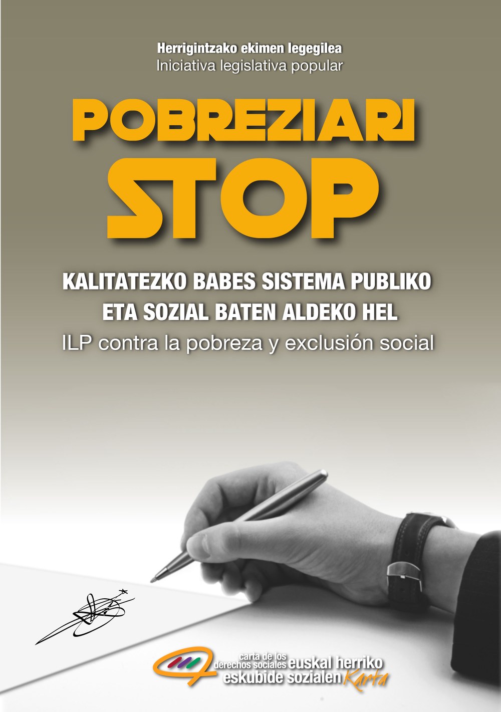 Necesitamos 10.000 firmas contra la pobreza y la exclusión social en la CAPV
