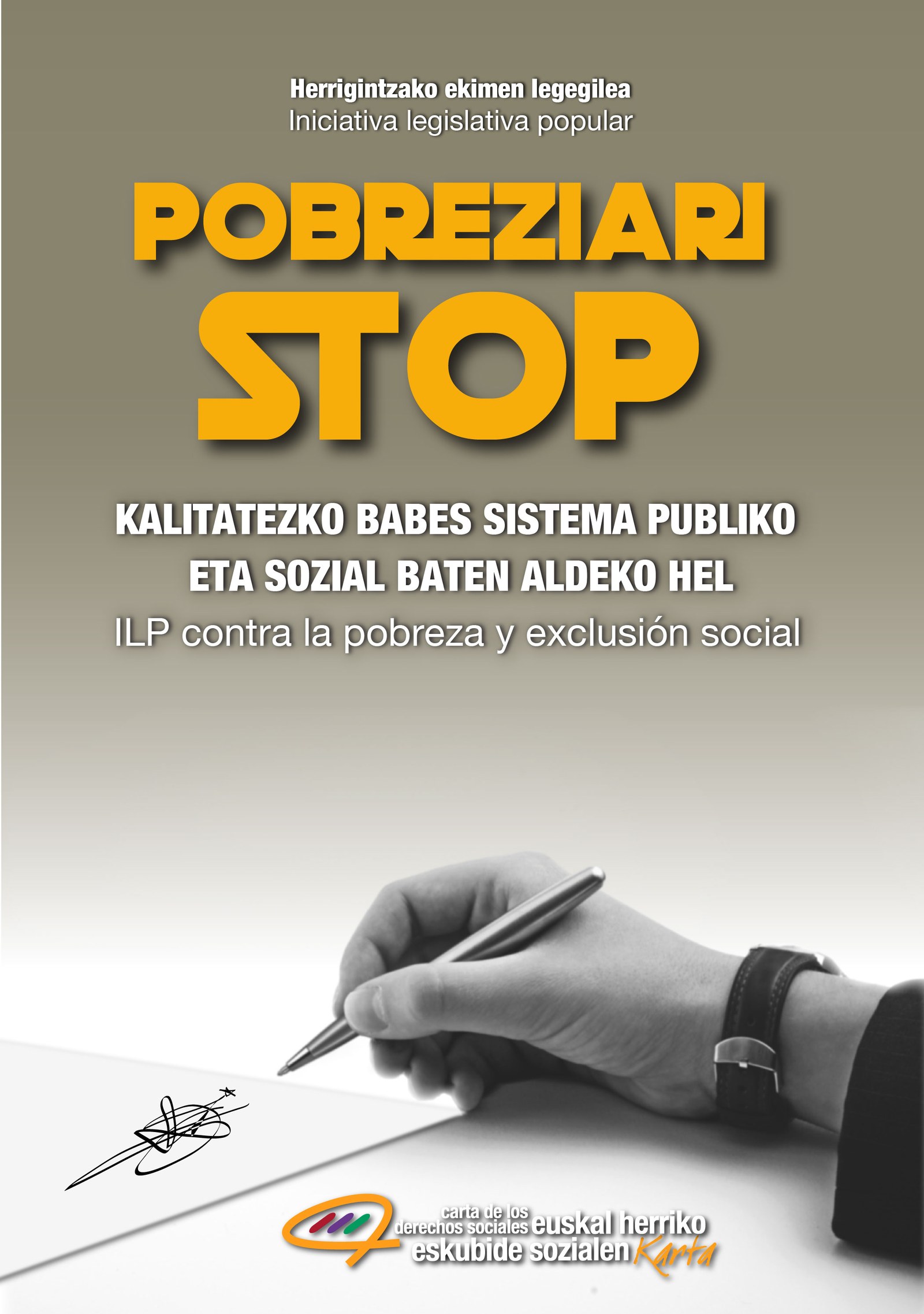 Necesitamos 10.000 firmas contra la pobreza y la exclusión social en la CAPV