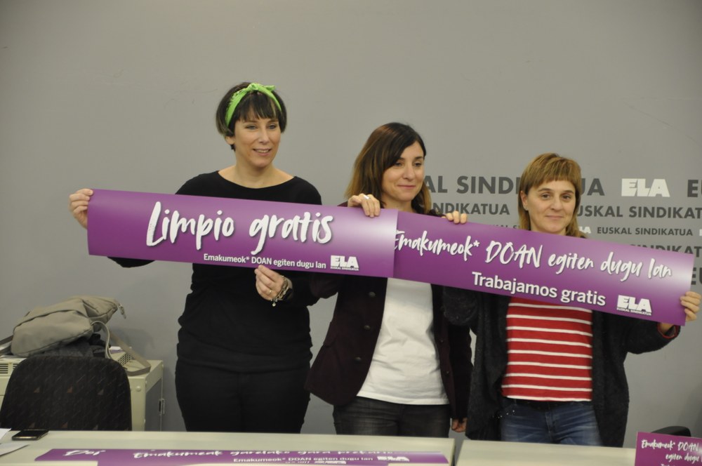In the cleaning sector, women in the Basque Country earn 35% less than men