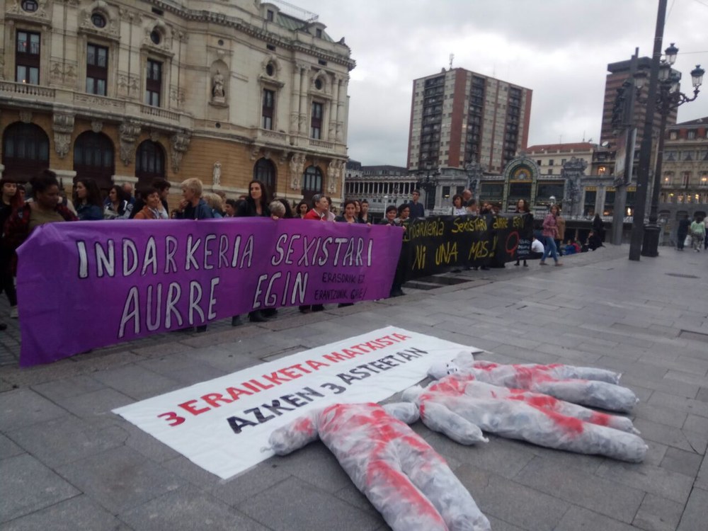 Concentraciones convocadas por la Marcha Mundial de las Mujeres de Euskal Herria en las que también estuvo presente ELA