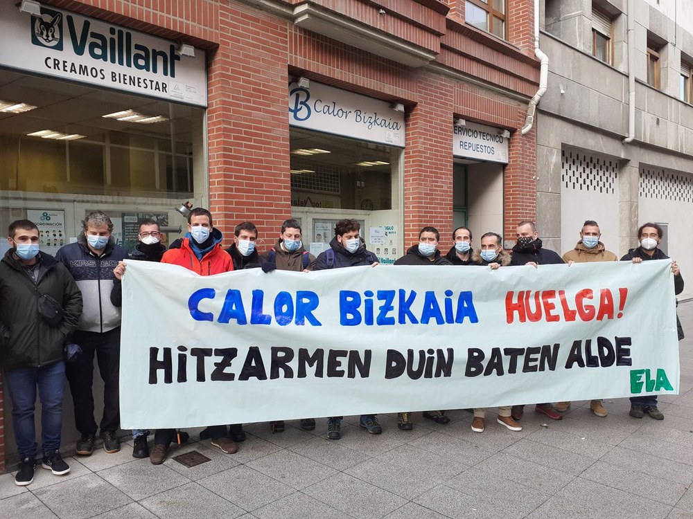 ELA alcanza un acuerdo que pone fin a la huelga en Calor Bizkaia (Bilbao) mejorando las condiciones salariales y laborales