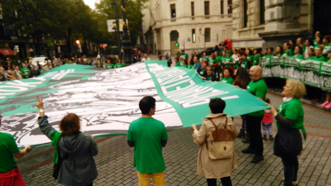 Finaliza en Bilbao la marcha de las trabajadoras de residencias de Bizkaia Finaliza en Bilbao la marcha de las trabajadoras de residencias de Bizkaia