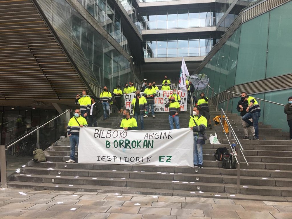 La huelga de la plantilla responsable del servicio de mantenimiento del alumbrado de Bilbao se prolonga hasta el 15 de junio