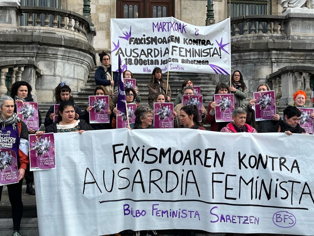 Bilbo feminista Saretzen llama a manifestarse bajo el lema `Contra el fascismo, valentía feminista '