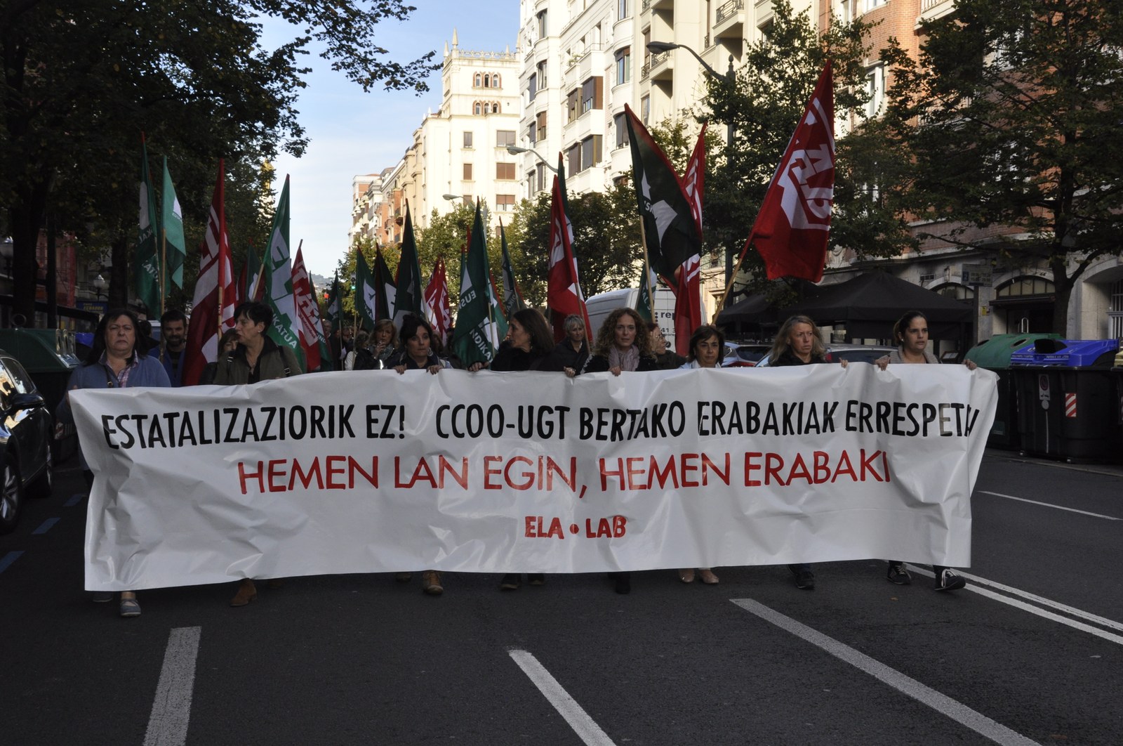 Manifestación en defensa del Convenio de Hostelería