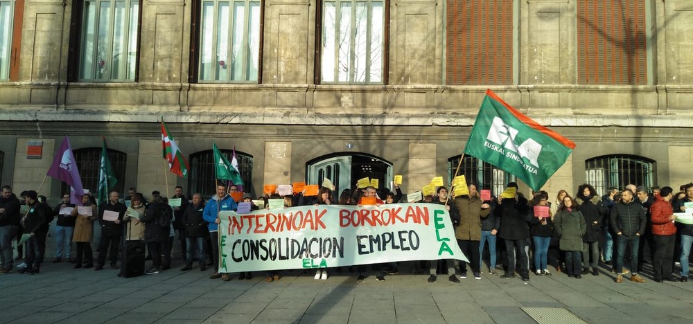 Movilizaciones para lograr la consolidación del empleo en el Ayuntamiento de Bilbao