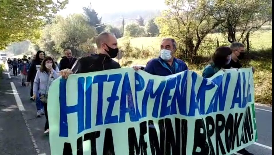 Amplio seguimiento de la jornada de huelga del personal de Aita Menni