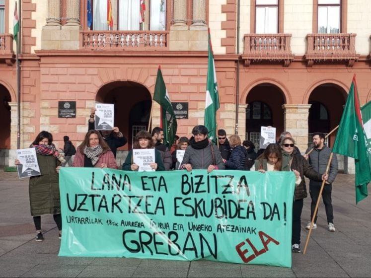 Los y las conserjes de Unbe e Ipurua (Eibar), a la huelga