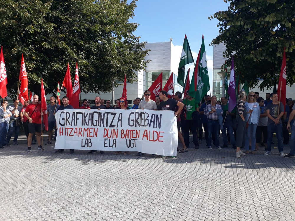 El paro en el sector de Artes Gráficas de Gipuzkoa tiene un seguimiento del 70%