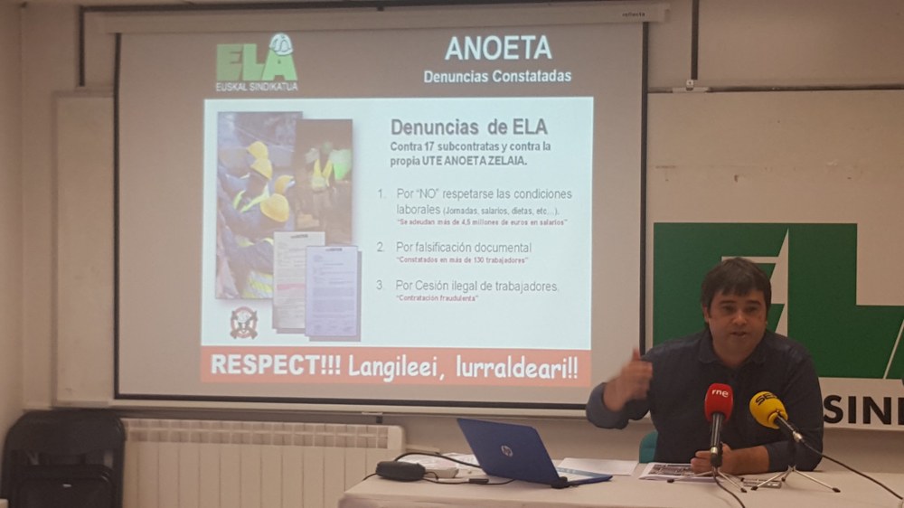 ELA confirma que existe fraude detrás de todas las irregularidades detectadas en las obras de Anoeta