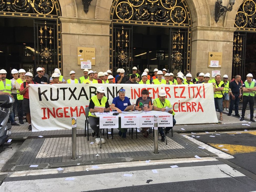 Kutxabank presiona para depedir a la plantilla de Ingemar en Usurbil