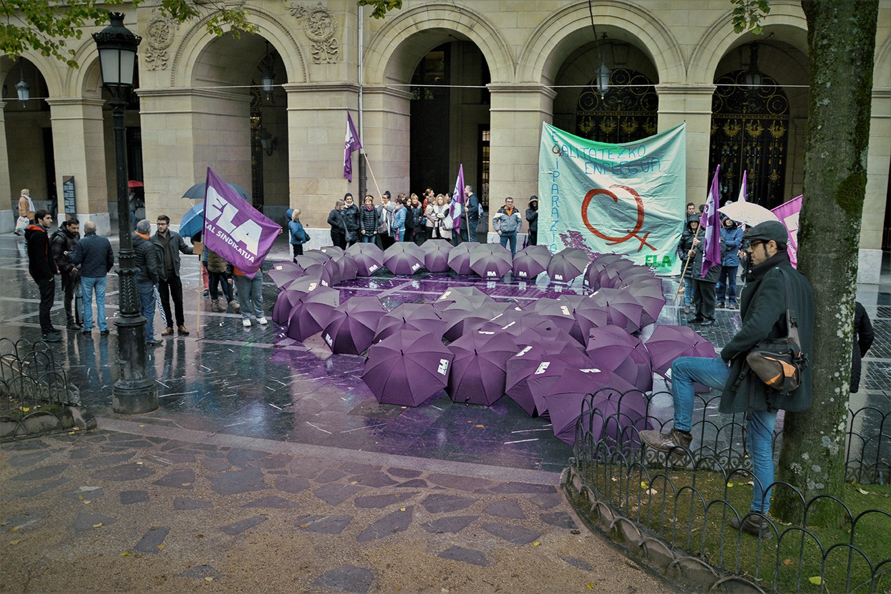 Las trabajadoras de la limpieza de las instituciones de Gipuzkoa han exigido la Q morada de calidad Las trabajadoras de la limpieza de las instituciones de Gipuzkoa han exigido la Q morada de calidad