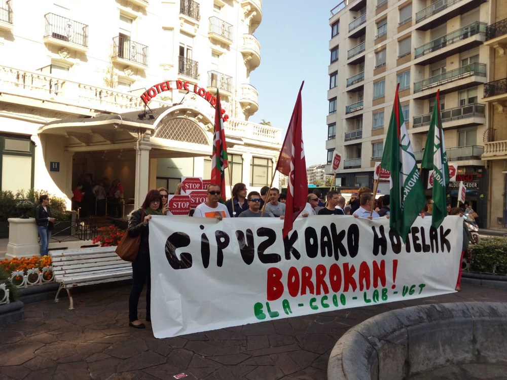 Los y las trabajadoras de los hoteles de Gipuzkoa rechazan la externalización
