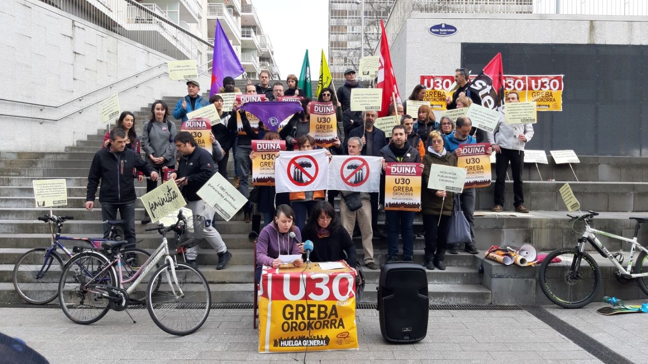 Muchos comités de empresas referentes de Donostia ya se han adherido a la convocatoria de la huelga