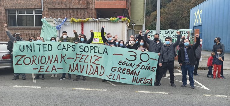 Acuerdo en United Caps de Sopela tras 65 días de huelga