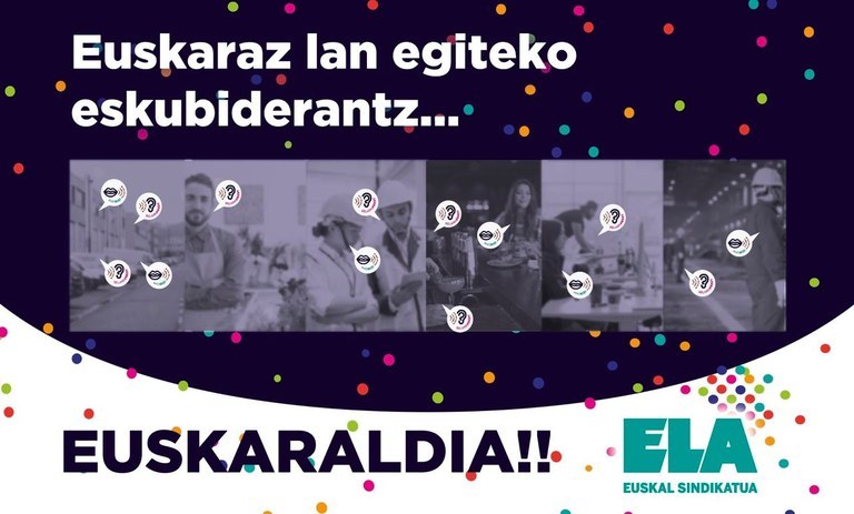 Euskaraldia amaitzean ELA eta LAB-ek lan mundua euskalduntzeko konpromisoa berresten dute Euskaraldia amaitzean ELA eta LAB-ek lan mundua euskalduntzeko konpromisoa berresten dute