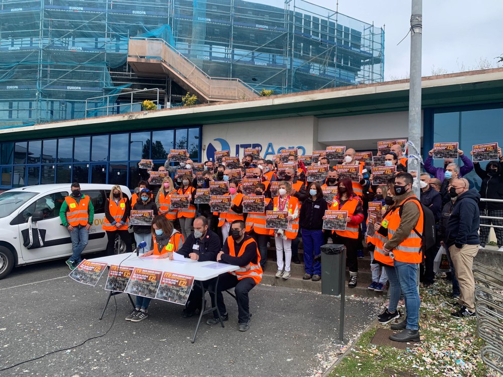El comité de ITP Aero impulsa una campaña de solidaridad con un delegado de LAB víctima de persecución sindical