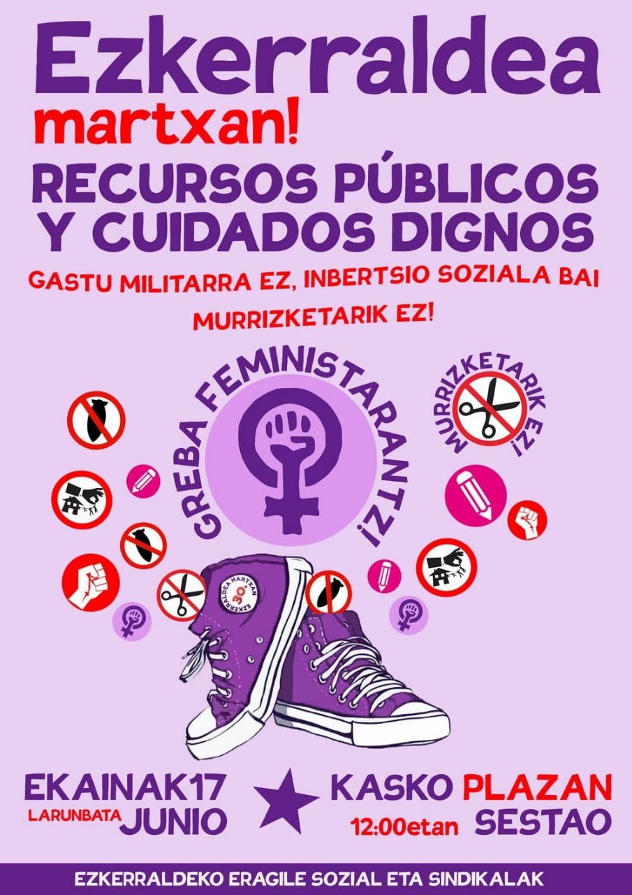 Marcha en Ezkerraldea contra la precariedad, los recortes sociales y el gasto militar