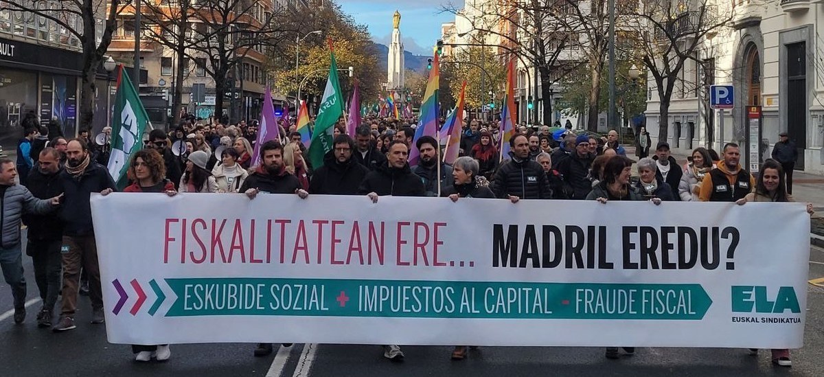 ELA denuncia que PNV y PSE acuerdan extender las rebajas fiscales al capital y a las rentas altas