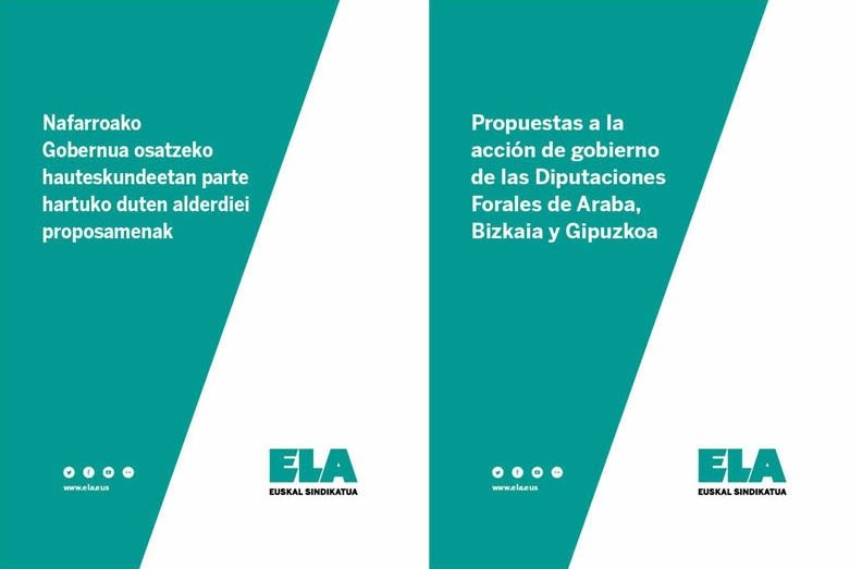ELA presenta propuestas al Gobierno de Navarra y a las Diputaciones Forales