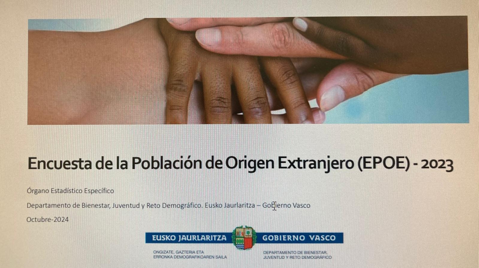 La población de origen extranjero crece en la CAPV