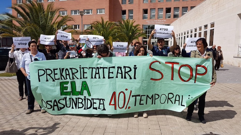 Osasunbidea padece temporalidad y precariedad