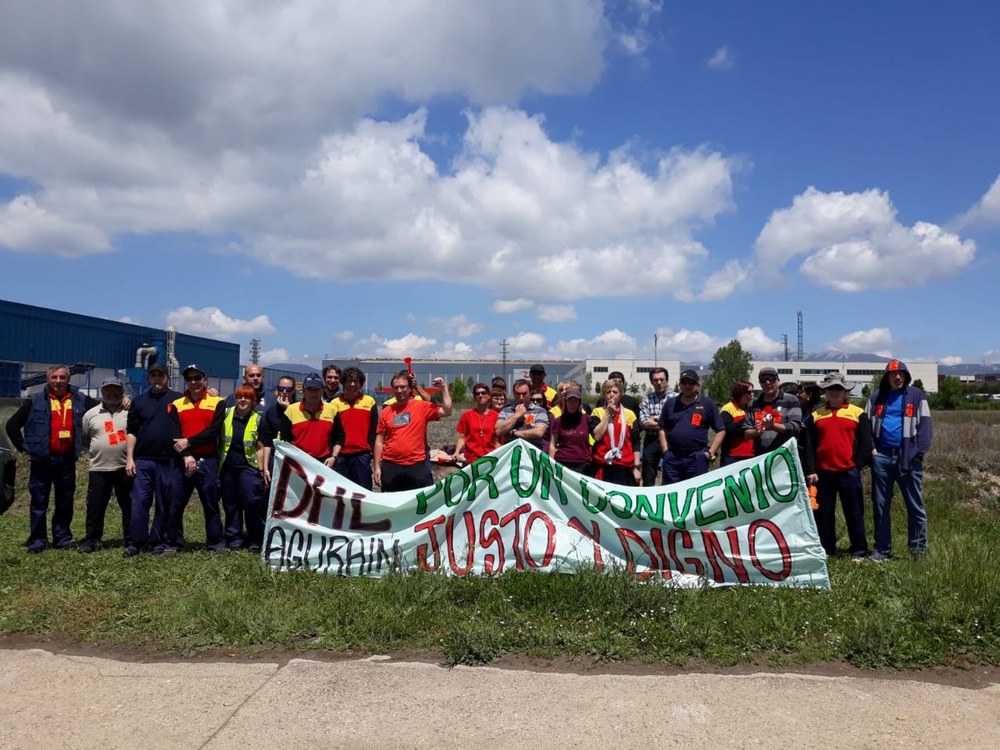 La plantilla de DHL de Agurain se encuentra en huelga indefinida desde el 23 de mayo