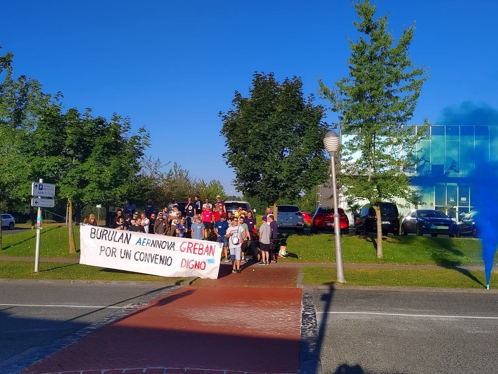 Amplio seguimiento de la segunda semana de huelga en Burulan, del Grupo Aernnova