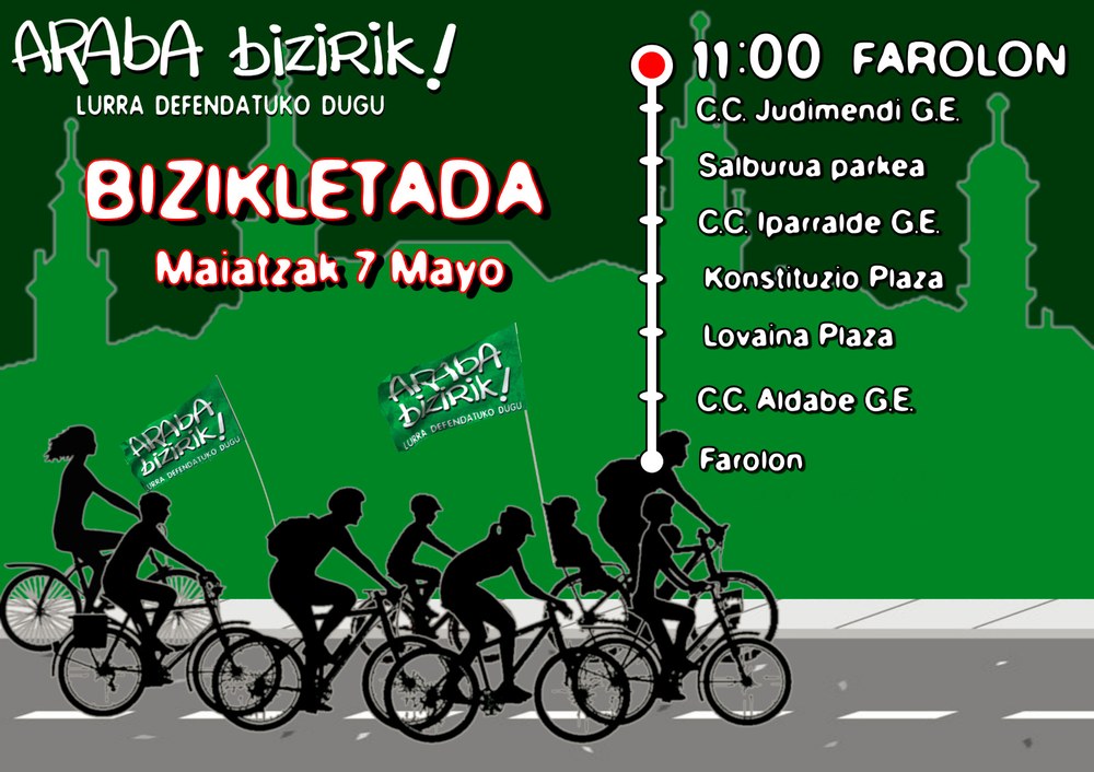 Bicicletada contra la Ley Tapia el 7 de mayo