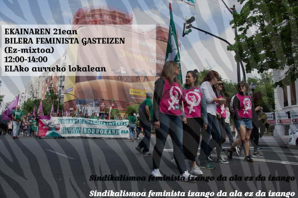 El 21 de junio realizaremos una reunión feminista en Gasteiz