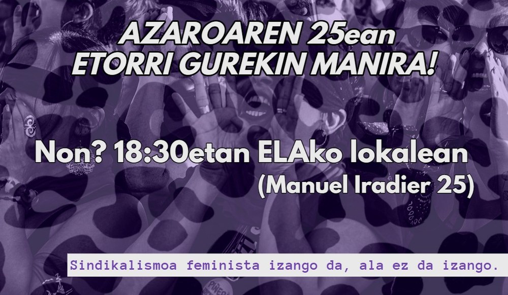 ¡El 25 de noviembre ven con nosotras a la manifestación!