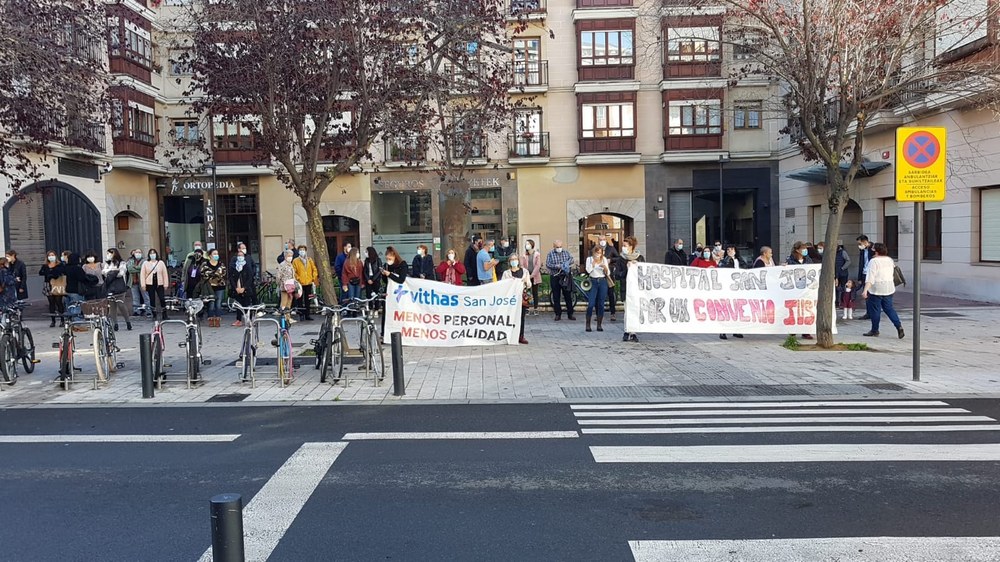 El comité de empresa del Hospital Vithas de Gasteiz ha destacado el amplio seguimiento de los cuatro días de huelga convocados para esta semana