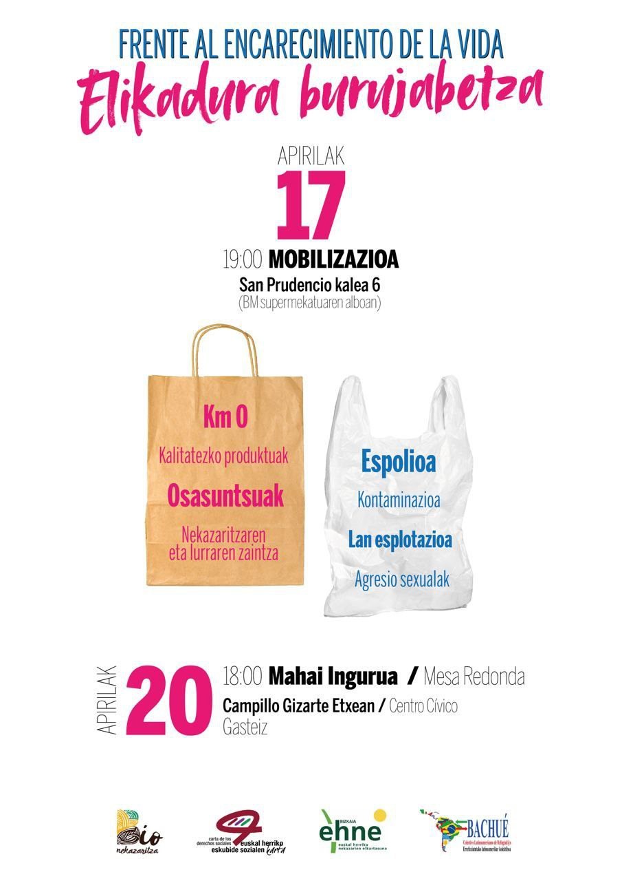 Hoy 17 de abril la Carta de los Derechos Sociales de Gasteiz realizará una movilización