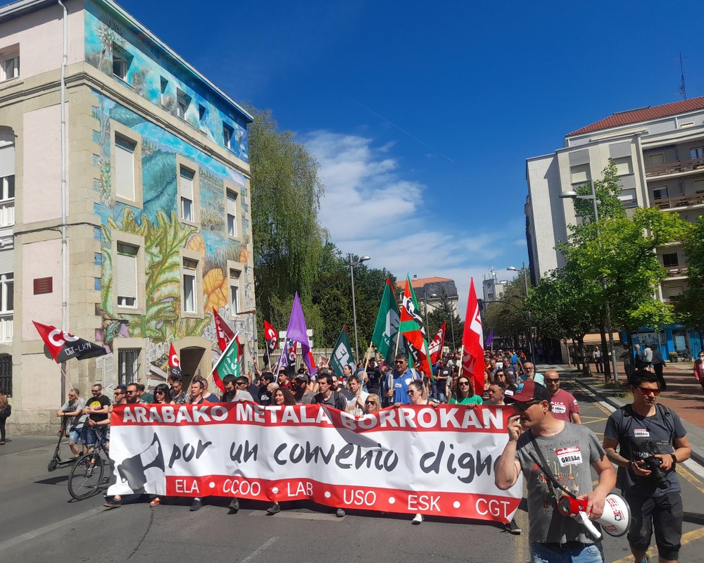 Huelga histórica en el Metal de Araba por un convenio digno
