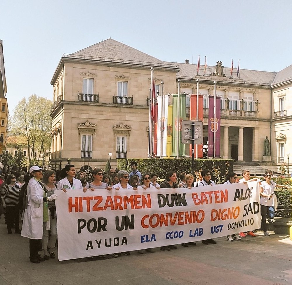 Huelga indefinida de las trabajadoras de Ayuda a Domicilio de Araba a partir del 15 de septiembre