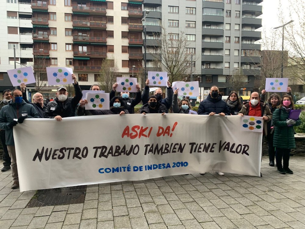 La plantilla de Indesa 2010 reclama un convenio con mejoras laborales a la Diputación alavesa
