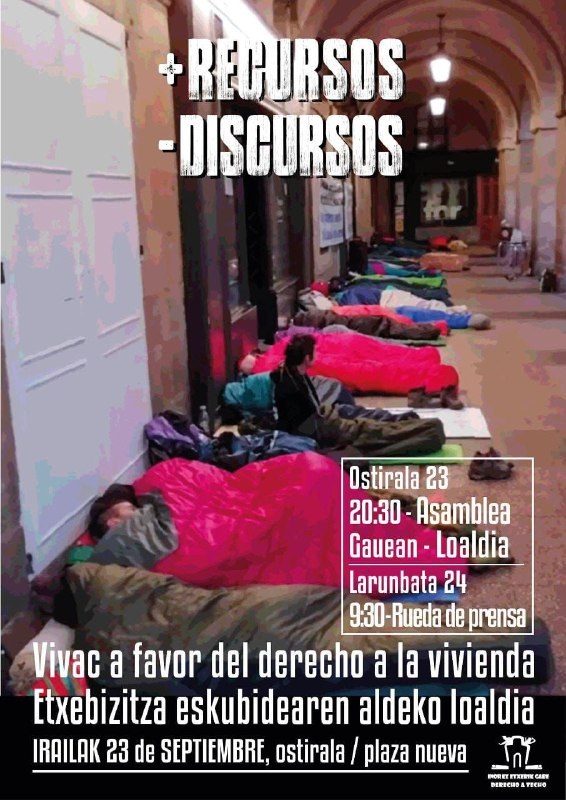 La plataforma Derecho A Techo realizará una dormida el 23 de septiembre