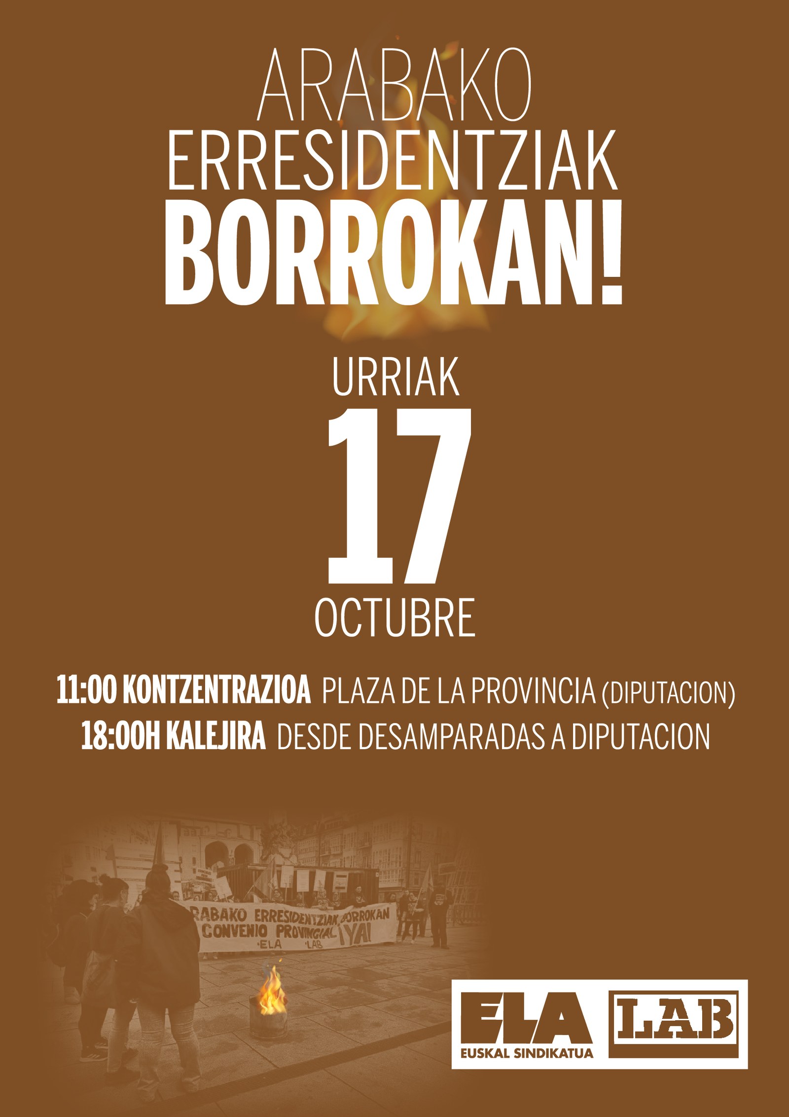 ELA y LAB convocan huelga para el 17 de octubre
