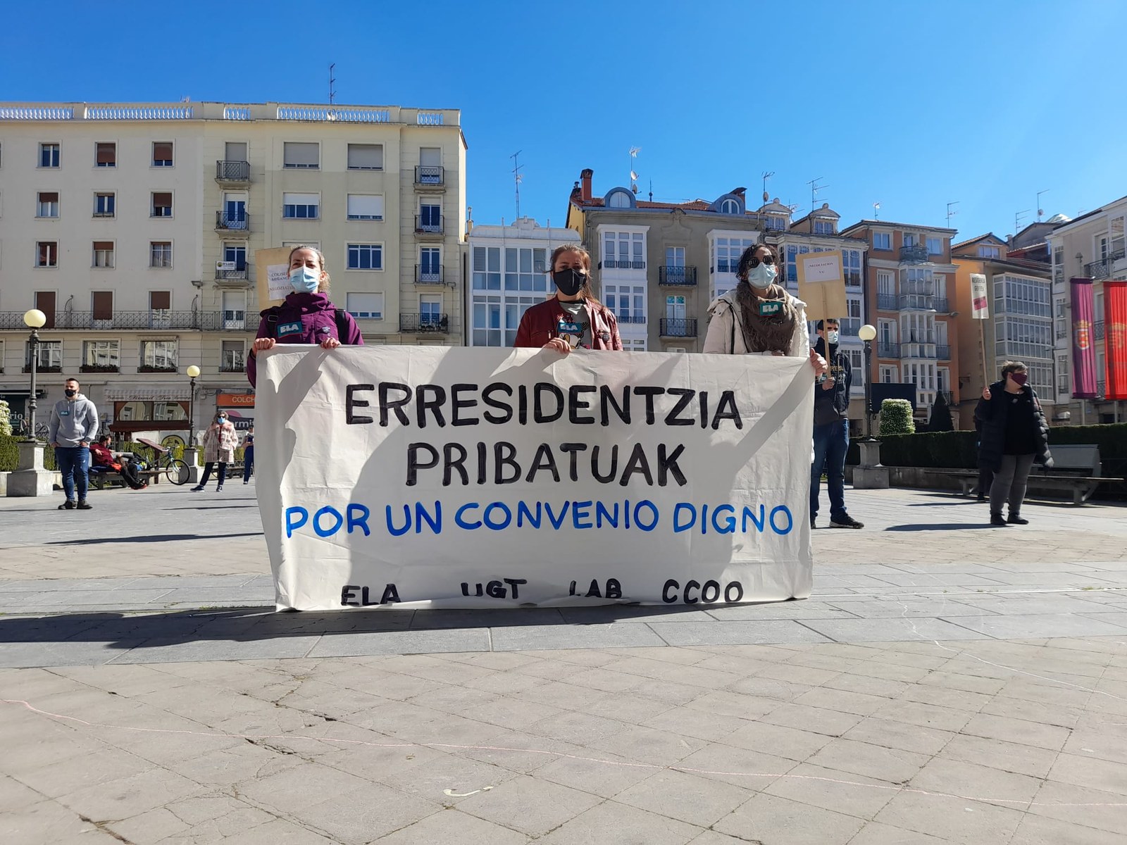 Nueva jornada de huelga en las residencias privadas de Álava por un convenio provincial que acabe con la precariedad del sector