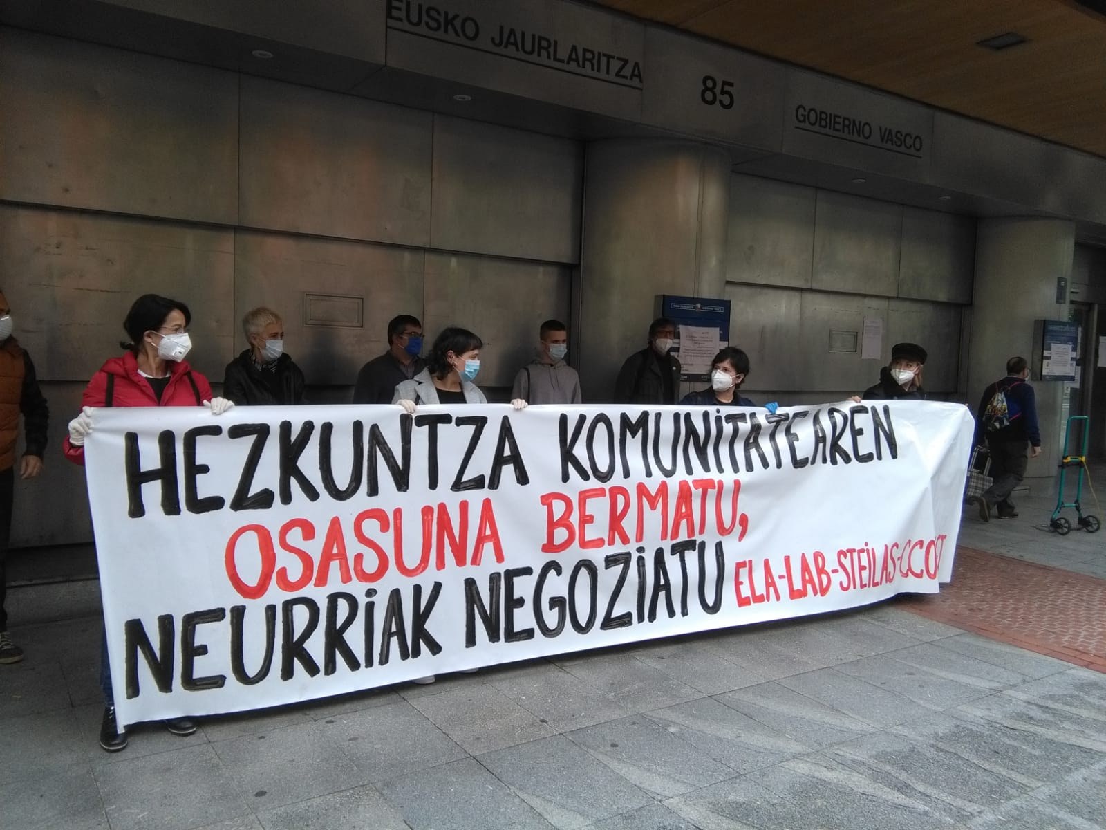 ELA quiere posibilitar poner en marchar todos los medios de protección de la salud a su alcance en Educación, incluída la huelga ELA quiere posibilitar poner en marchar todos los medios de protección de la salud a su alcance en Educación, incluída la huelga
