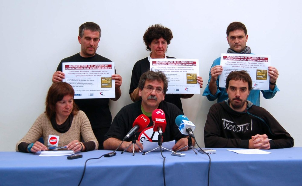 ELA, STEE-EILAS y LAB plantearán adhesiones en los claustros contra la  LOMCE
