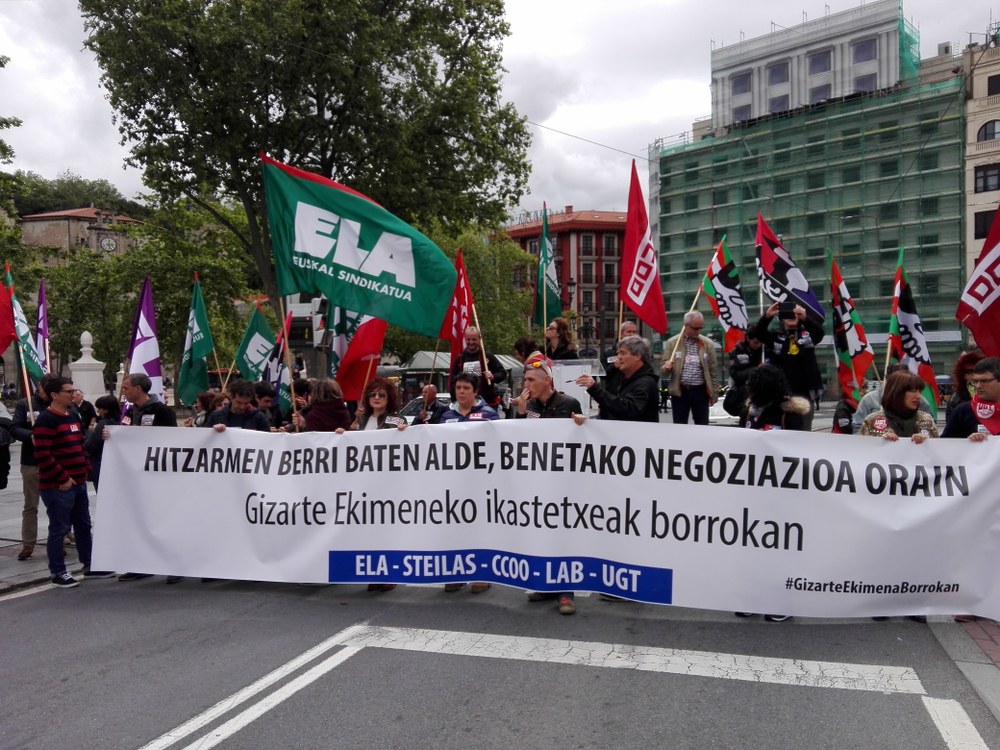 Imágenes de la huelga de los Centros de Enseñanza de Iniciativa Social