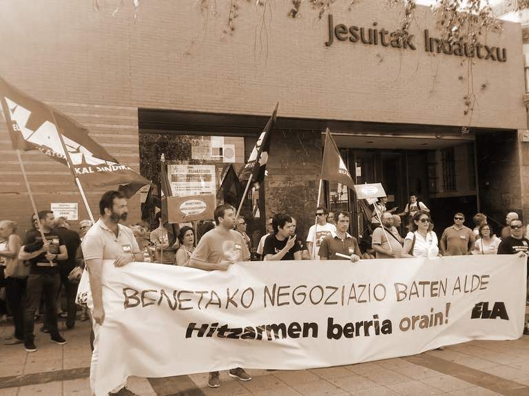 Han comenzado las movilizaciones de los Centros de Enseñanza de Iniciativa Social en la CAPV por un nuevo convenio