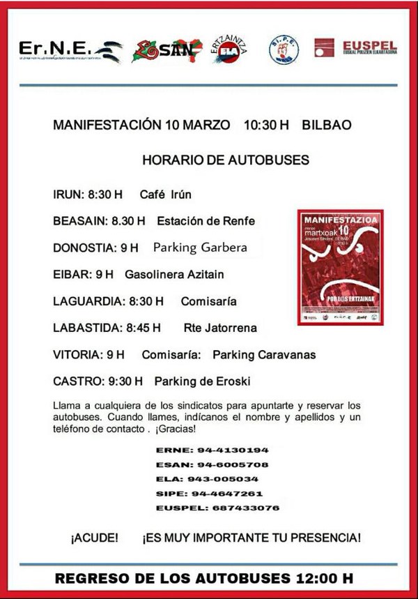 AUTOBUSES MANIFESTACION 10 MARZO