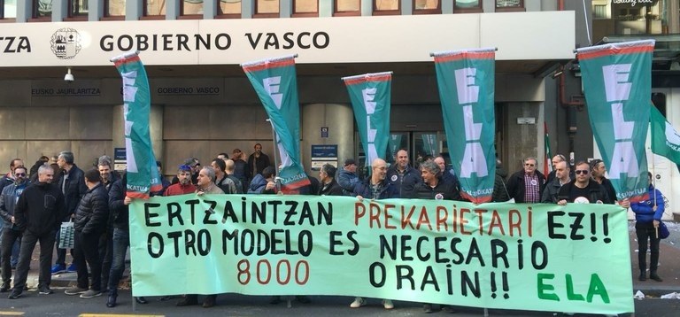 La Ley de Policía Vasca que se votará en el Parlamento Vasco el 27 de junio supone un retroceso en las condiciones de trabajo y modelo de policía