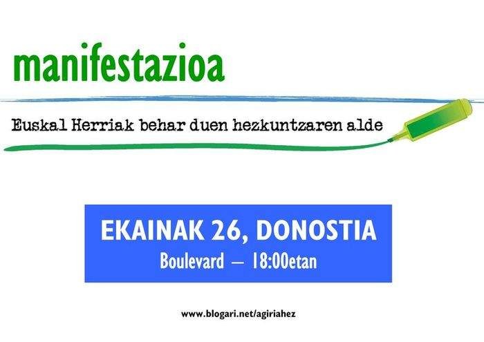 “Euskal Herriak behar duen hezkuntzaren alde”