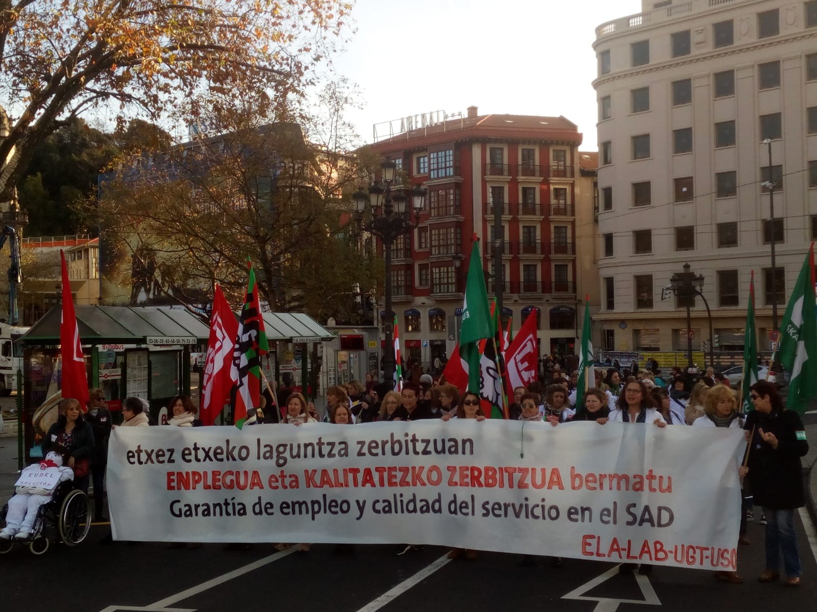 Amplío seguimiento de la cuarta huelga en la semana de navidades en el servicio de Ayuda a Domicilio de Bizkaia