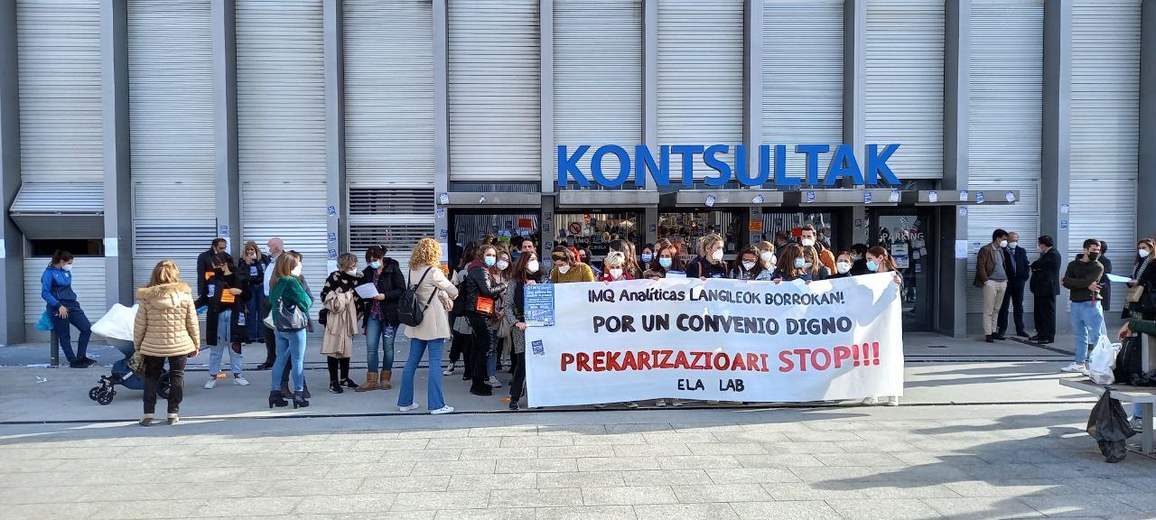 Amplio seguimiento en la primera jornada de huelga en IMQ Análisis Clínicos Amplio seguimiento en la primera jornada de huelga en IMQ Análisis Clínicos