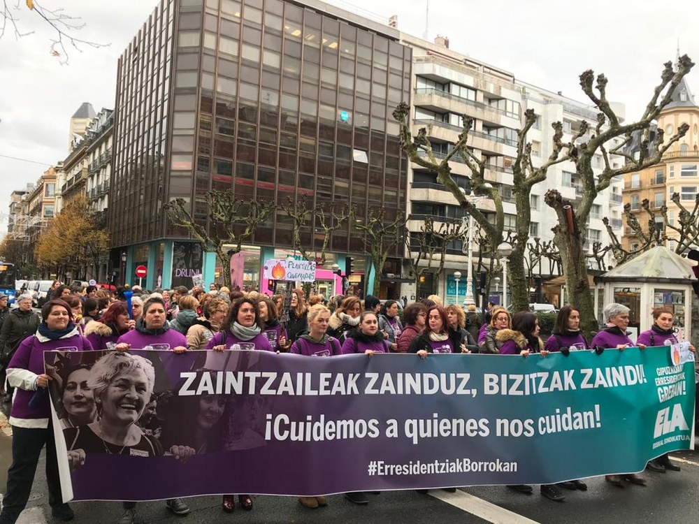 Huelga en las residencias y centros de día de Gipuzkoa del 12 de diciembre al 10 de enero