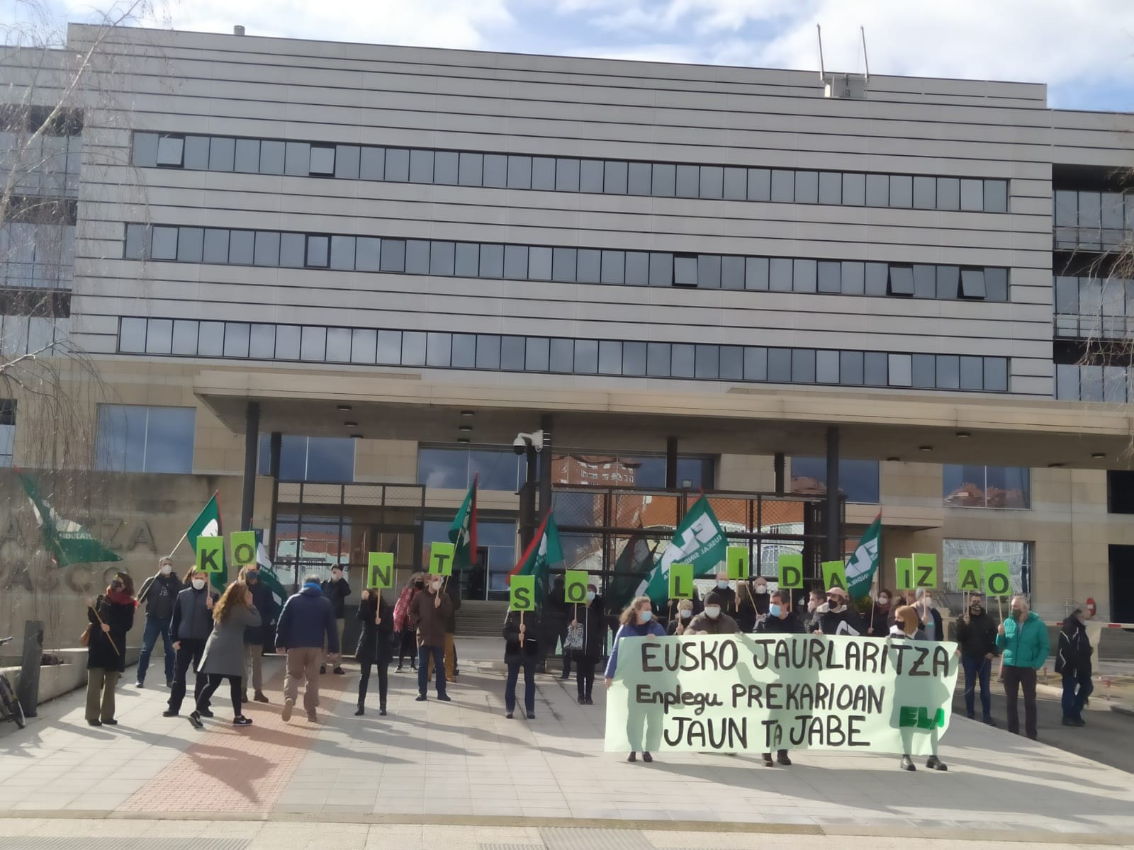 El Gobierno  Vasco rechaza la propuesta de ELA para consolidar el  empleo a las y los  40.000 empleados que sufren la lacra de la temporalidad